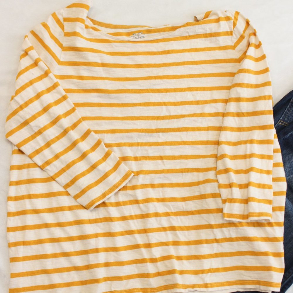Old Navy Boat Neck Striped Tee XXL
